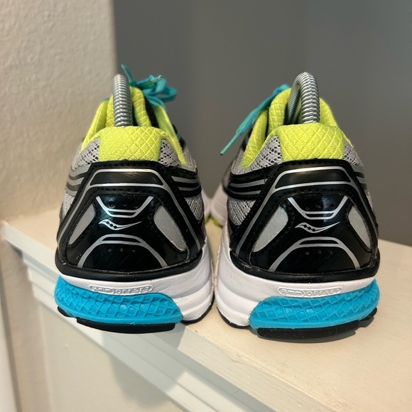 Women's Saucony Guide 9 S10295-1 Gray Blue Neon Running Shoes Sneakers Size 9.5 - Picture 6 of 9